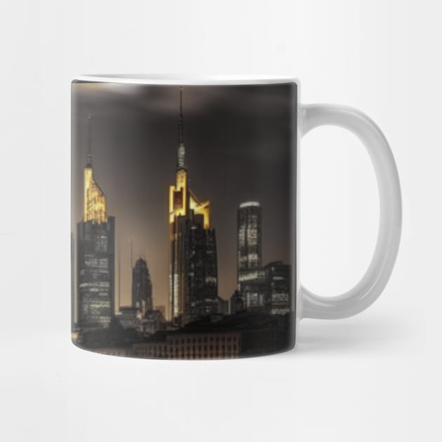 Frankfurt a.M. skyline by night Germany by KK-Royal